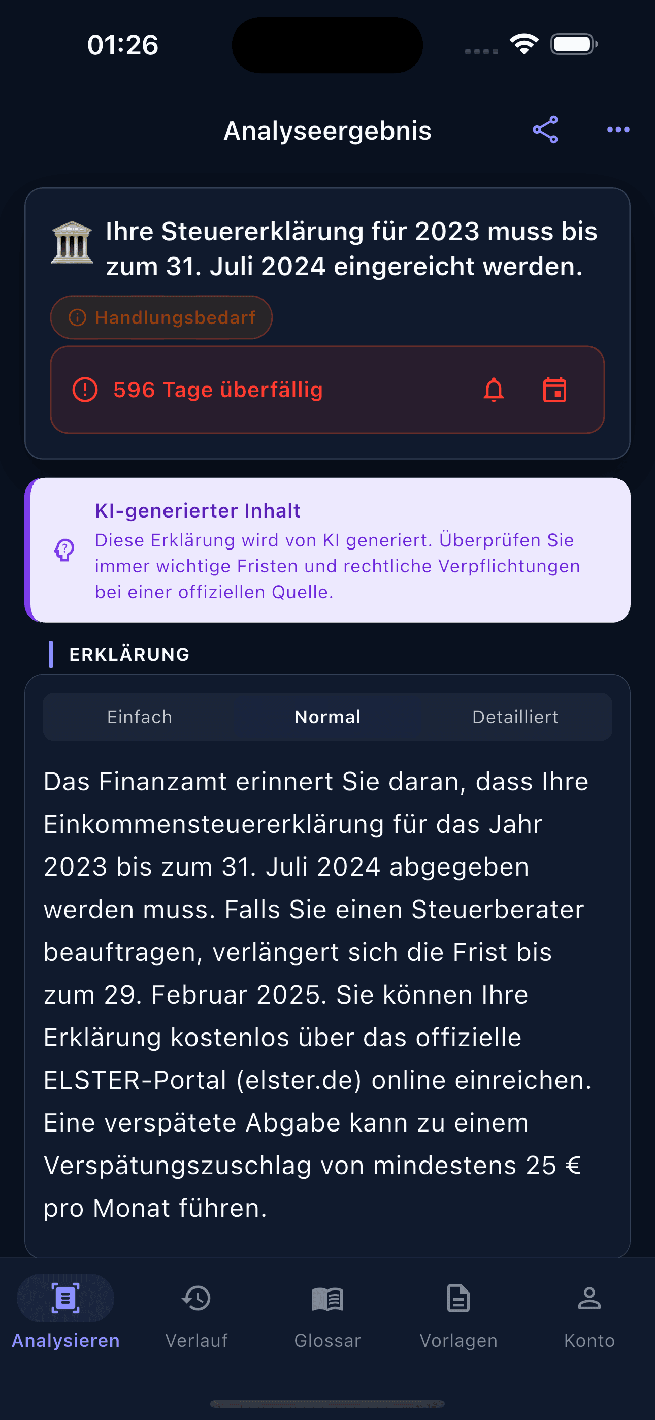 Sofortige KI-Erklärung